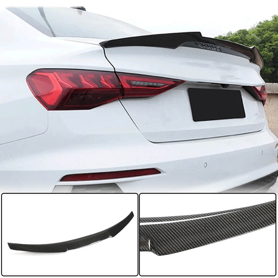 Audi A3 Sline S3 RS3 8Y Sedan 2021UP Rear Trunk Spoiler Carbon Fiber-Ahacarbon
