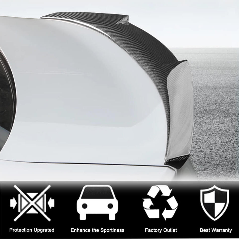 Audi A3 Sline S3 RS3 8Y Sedan 2021UP Rear Trunk Spoiler Carbon Fiber-Ahacarbon