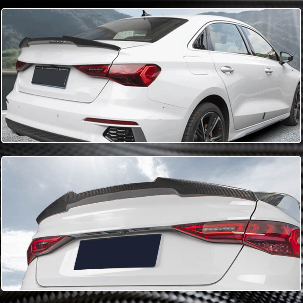 Audi A3 Sline S3 RS3 8Y Sedan 2021UP Rear Trunk Spoiler Carbon Fiber-Ahacarbon