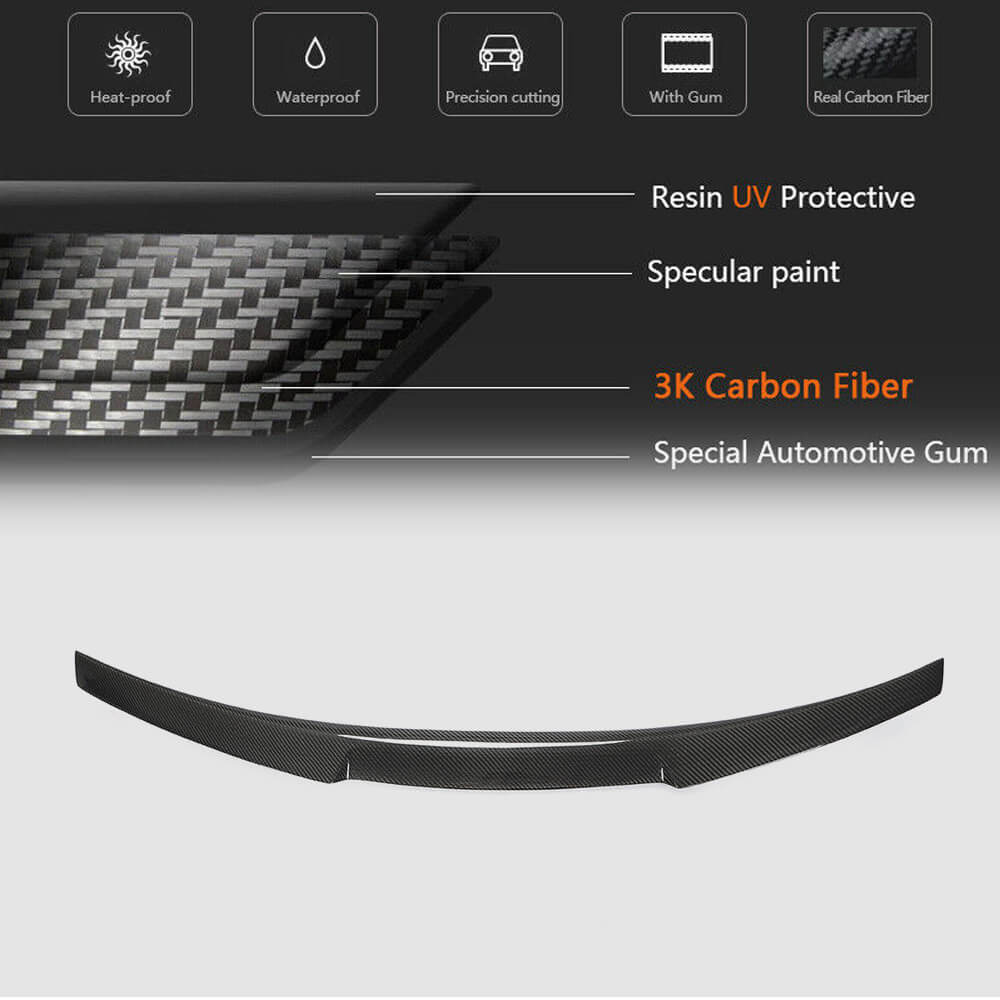 Audi A3 Sline S3 RS3 8Y Sedan 2021UP Rear Trunk Spoiler Carbon Fiber-Ahacarbon