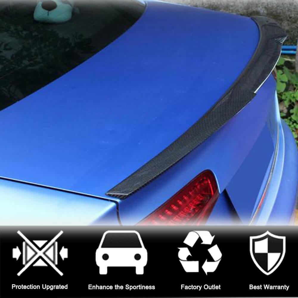 Audi A4 Base B8.5 Sedan Facelift 2013-2016 Rear Trunk Spoiler Carbon Fiber-Ahacarbon