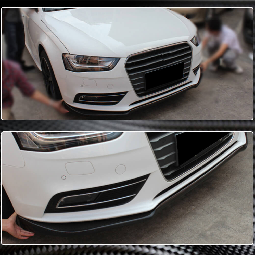Audi A4 B8.5 Base Sedan Facelift 2013-2016 Front Bumper Lip Carbon Fiber-Ahacarbon