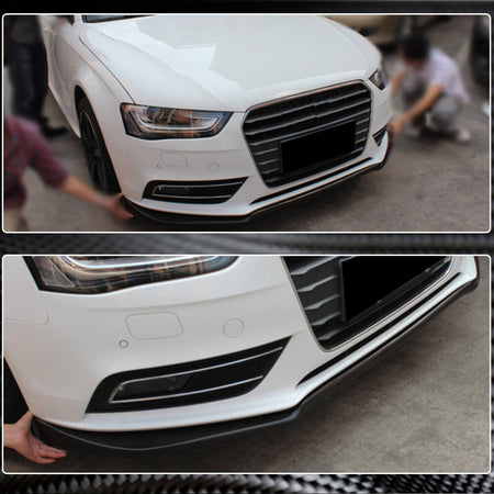 Audi A4 B8.5 Base Sedan Facelift 2013-2016 Front Bumper Lip Carbon Fiber-Ahacarbon