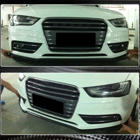 Audi A4 B8.5 Base Sedan Facelift 2013-2016 Front Bumper Lip Carbon Fiber-Ahacarbon