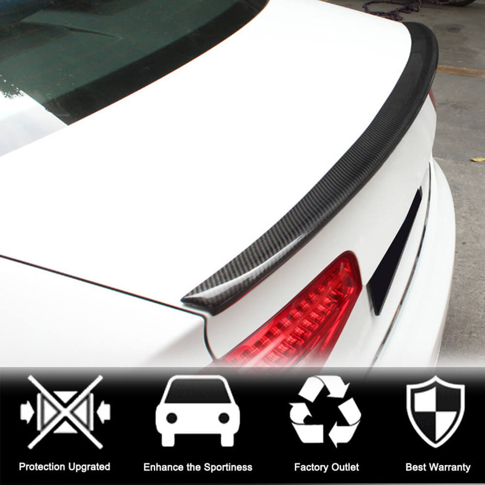 Audi A4 B8.5 Non-Sline Non-S4 Sedan Facelift 2013-2016 Rear Trunk Spoiler Carbon Fiber-Ahacarbon