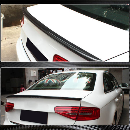 Audi A4 B8.5 Non-Sline Non-S4 Sedan Facelift 2013-2016 Rear Trunk Spoiler Carbon Fiber-Ahacarbon