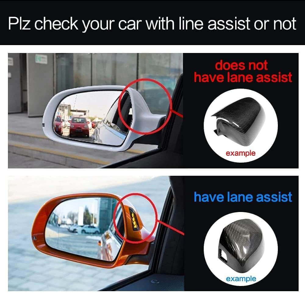 Audi A4 Sline S4 A5 Sline S5 RS5 B8.5 Mirror Covers Replacement Style Carbon Fiber-Ahacarbon