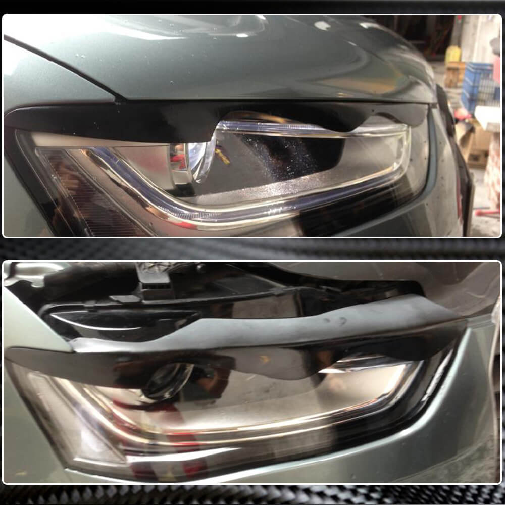 Audi A4 Sline S4 B8.5 Sedan Facelift 2013-2016 Headlight Eyebrows Eyelids Carbon Fiber-Ahacarbon
