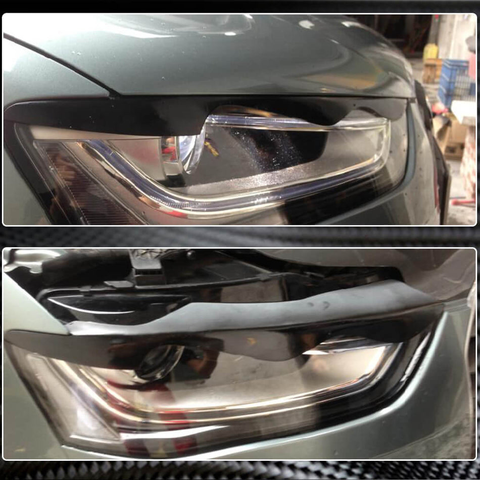 Audi A4 Sline S4 B8.5 Sedan Facelift 2013-2016 Headlight Eyebrows Eyelids Carbon Fiber-Ahacarbon
