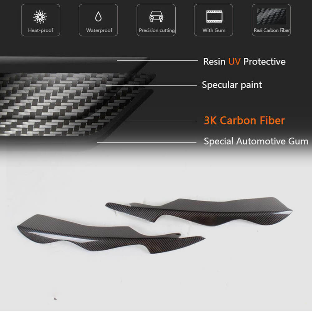 Audi A4 Sline S4 B8.5 Sedan Facelift 2013-2016 Headlight Eyebrows Eyelids Carbon Fiber-Ahacarbon