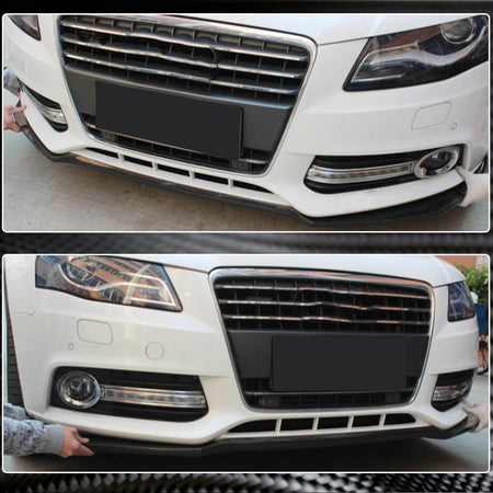 Audi A4 B8 Base Sedan Pre-facelift 2009-2012 Front Bumper Lip Carbon Fiber-Ahacarbon