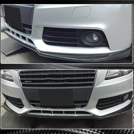 Audi A4 B8 Base Sedan Pre-facelift 2009-2012 Front Bumper Lip Carbon Fiber-Ahacarbon