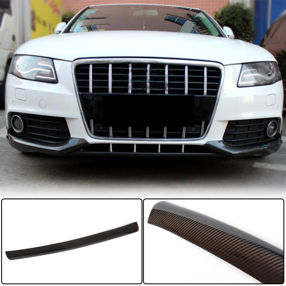 Audi A4 B8 Base Sedan Pre-facelift 2009-2012 Front Bumper Lip Carbon Fiber-Ahacarbon