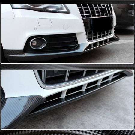 Audi A4 B8 Base Sedan Pre-facelift 2009-2012 Front Bumper Lip Carbon Fiber-Ahacarbon