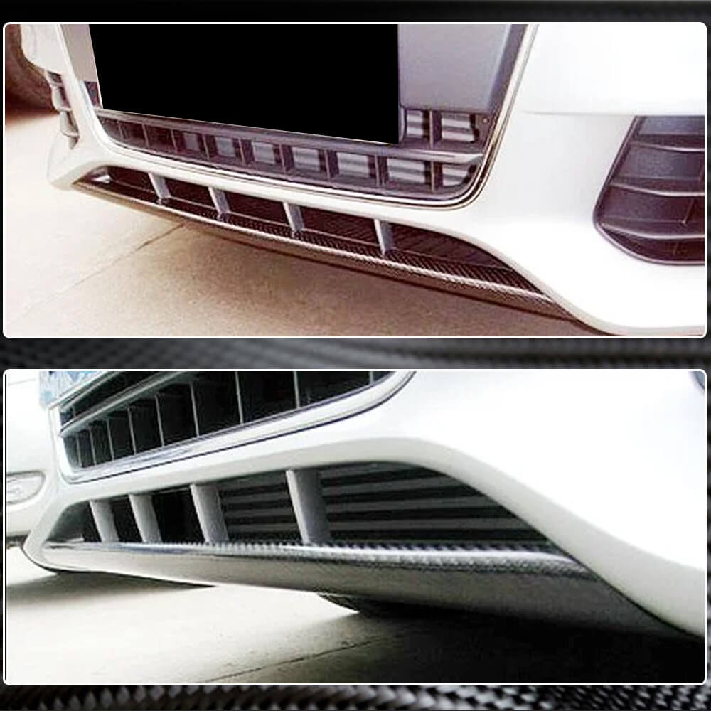 Audi A4 B8 Base Sedan Pre-facelift 2009-2012 Front Bumper Lip Carbon Fiber-Ahacarbon