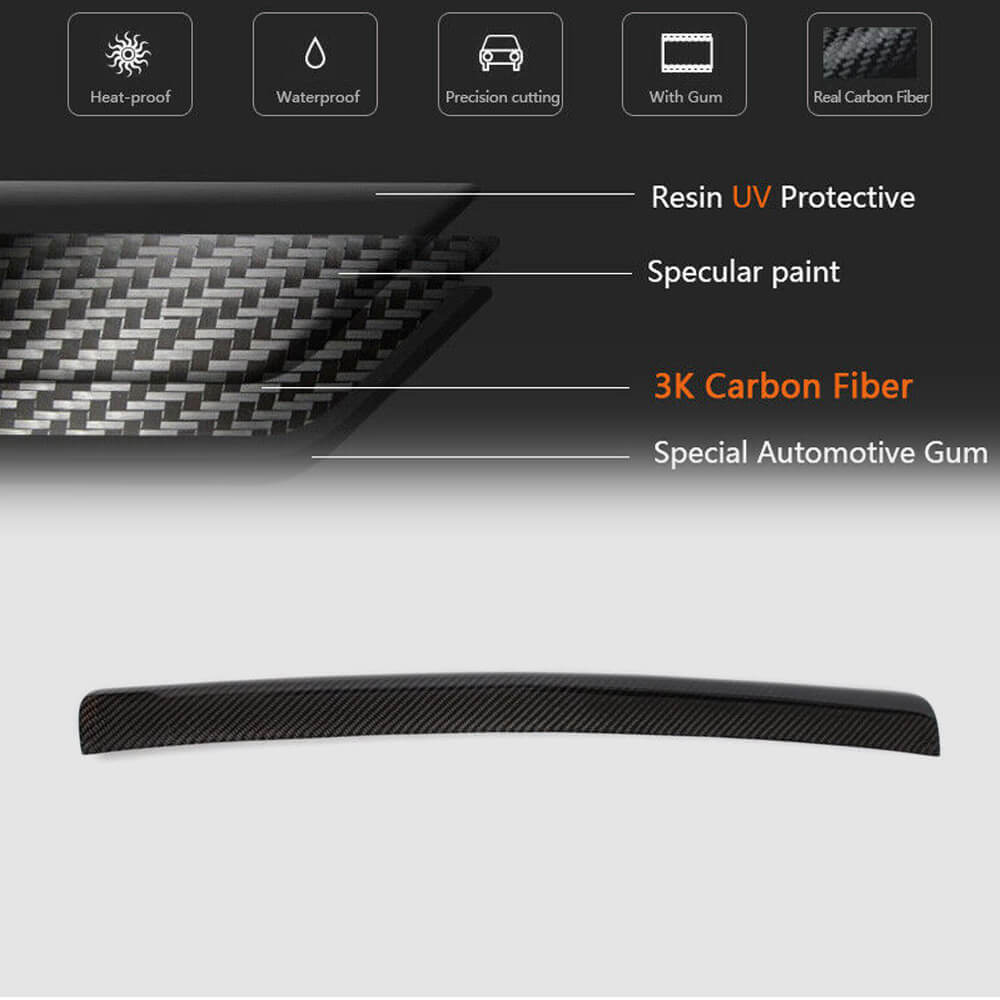 Audi A4 B8 Base Sedan Pre-facelift 2009-2012 Front Bumper Lip Carbon Fiber-Ahacarbon