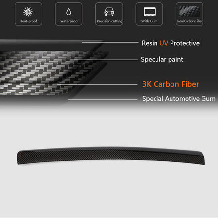 Audi A4 B8 Base Sedan Pre-facelift 2009-2012 Front Bumper Lip Carbon Fiber-Ahacarbon