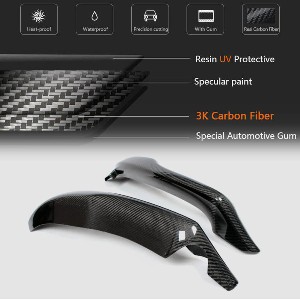 Audi A4 B8 Base Sedan Pre-facelift 2009-2012 Front Bumper Lip Carbon Fiber-Ahacarbon