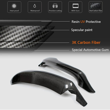 Audi A4 B8 Base Sedan Pre-facelift 2009-2012 Front Bumper Lip Carbon Fiber-Ahacarbon