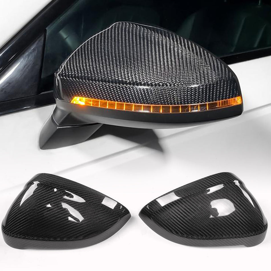 Audi A4 B9 S4 A5 S5 RS5 2017-2022 Mirror Covers Replacment Style Carbon Fiber-Ahacarbon