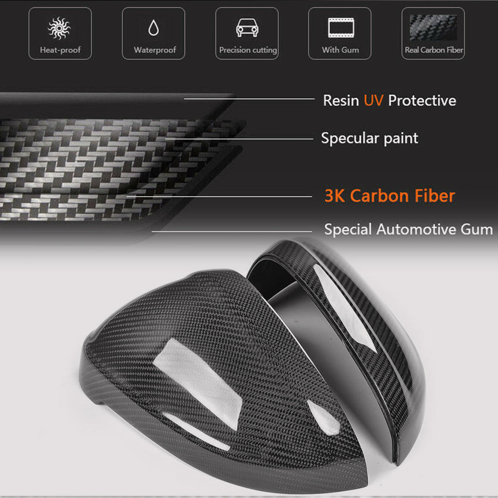 Audi A4 B9 S4 A5 S5 RS5 2017-2022 Mirror Covers Replacment Style Carbon Fiber-Ahacarbon