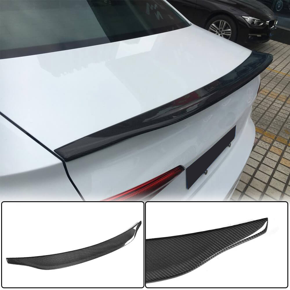 Audi A4 Sline S4 B9 B9.5 Sedan 2017-2023 Rear Trunk Spoiler Carbon Fiber-Ahacarbon