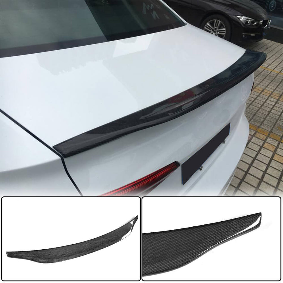 Audi A4 Sline S4 B9 B9.5 Sedan 2017-2023 Rear Trunk Spoiler Carbon Fiber-Ahacarbon