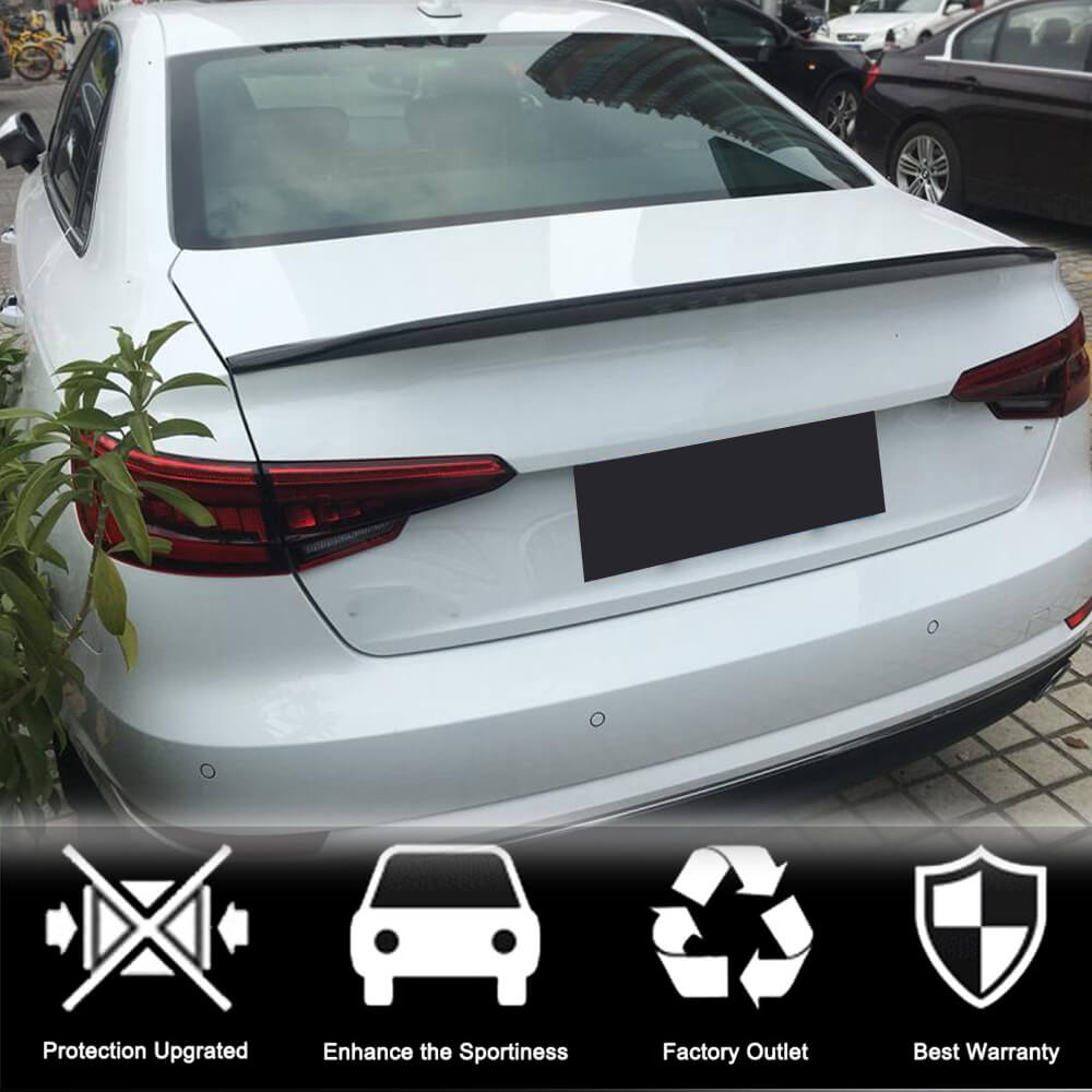 Audi A4 Sline S4 B9 B9.5 Sedan 2017-2023 Rear Trunk Spoiler Carbon Fiber-Ahacarbon