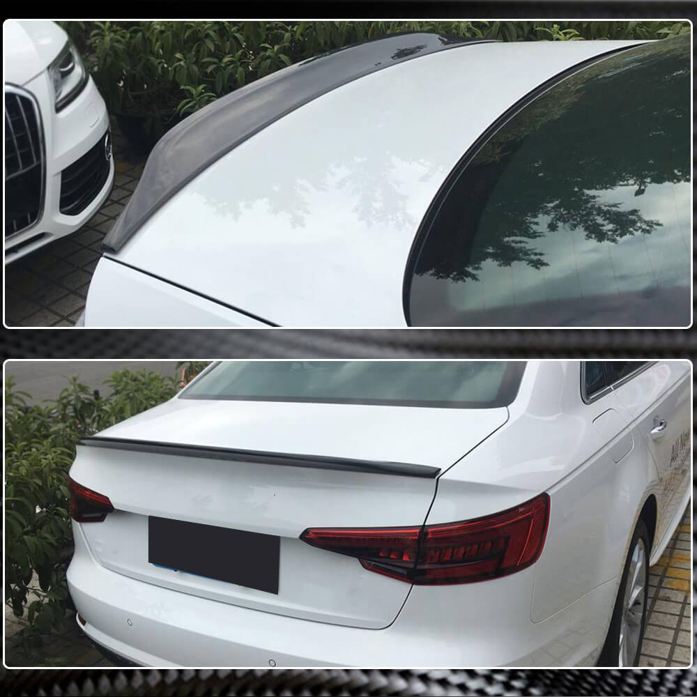 Audi A4 Sline S4 B9 B9.5 Sedan 2017-2023 Rear Trunk Spoiler Carbon Fiber-Ahacarbon