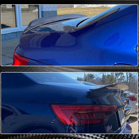 Audi A4 Sline S4 B9 B9.5 Sedan 2017-2023 Rear Trunk Spoiler Carbon Fiber-Ahacarbon