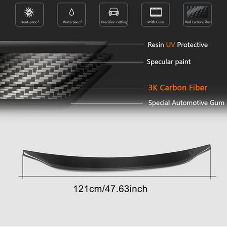 Audi A4 Sline S4 B9 B9.5 Sedan 2017-2023 Rear Trunk Spoiler Carbon Fiber-Ahacarbon