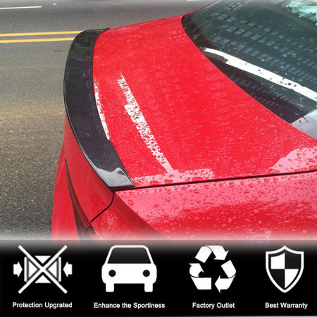 Audi A4 Sline S4 B9 B9.5 Sedan 2017-2023 Rear Trunk Spoiler Carbon Fiber/FRP-Ahacarbon