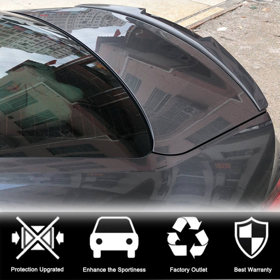 Audi A4 Sline S4 B9 B9.5 Sedan 2017-2023 Rear Trunk Spoiler Carbon Fiber-Ahacarbon