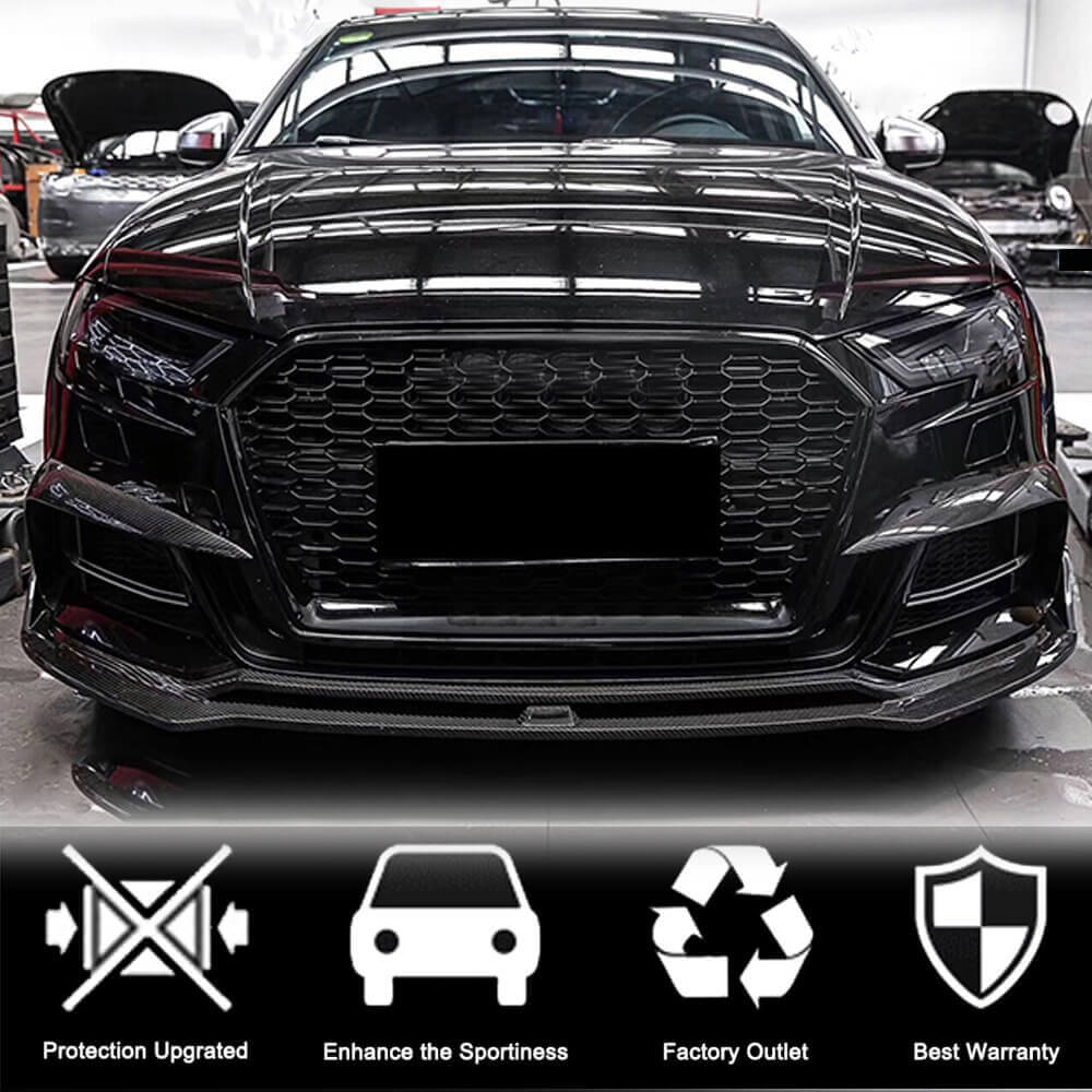 Audi A4 Sline B9 Sedan 2017-2020 Front Fog Lamp Covers Carbon Fiber-Ahacarbon