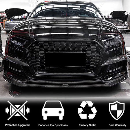 Audi A4 Sline B9 Sedan 2017-2020 Front Fog Lamp Covers Carbon Fiber-Ahacarbon