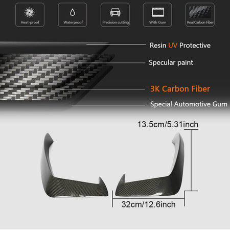 Audi A4 Sline B9 Sedan 2017-2020 Front Fog Lamp Covers Carbon Fiber-Ahacarbon