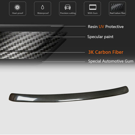 Audi A4 Sline S4 B8 Sedan Pre-facelift 2009-2012 Rear Roof Spoiler Carbon Fiber/FRP-Ahacarbon