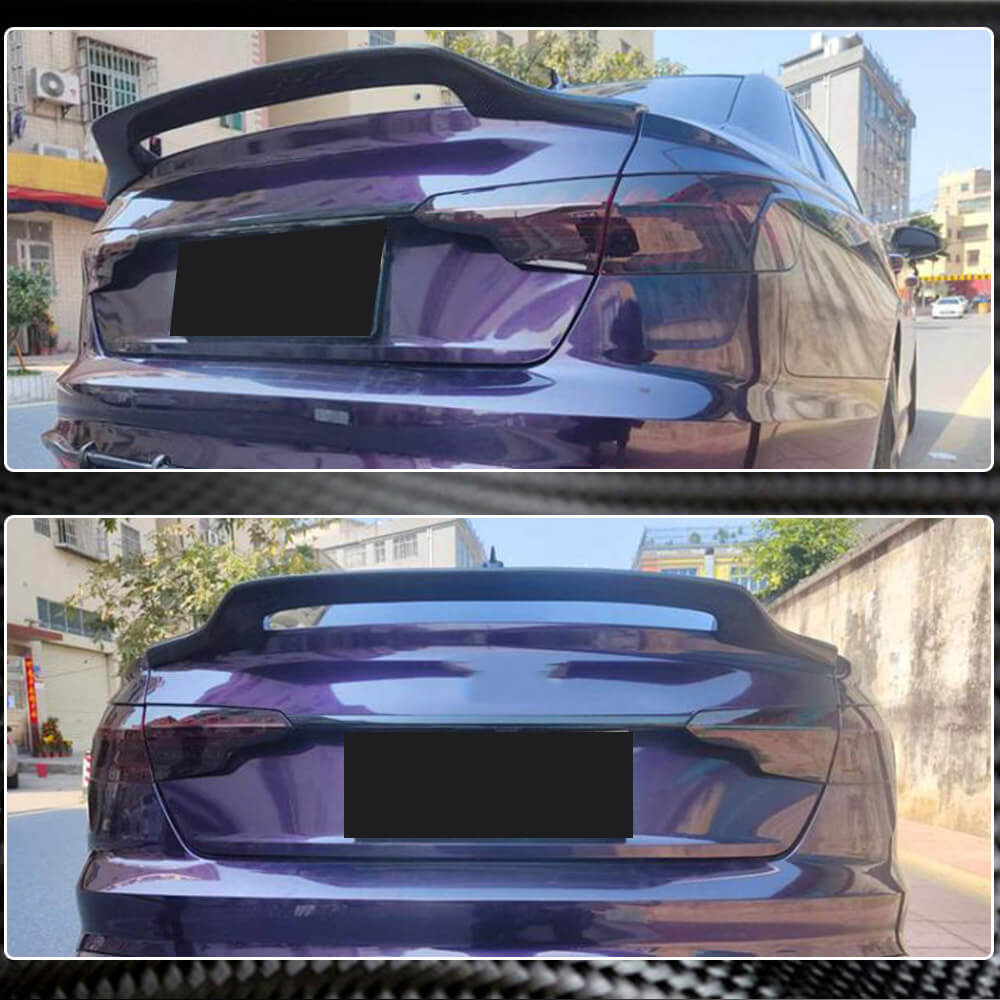 Audi A4 Sline S4 B9 B9.5 Sedan 2017-2023 Rear Trunk Spoiler Carbon Fiber-Ahacarbon
