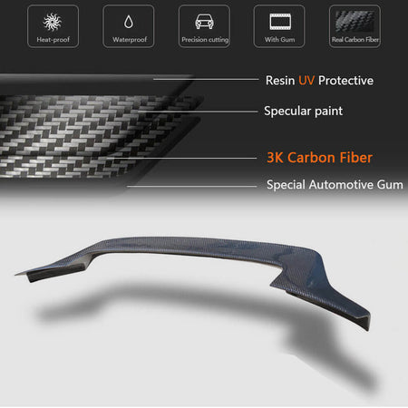 Audi A4 Sline S4 B9 B9.5 Sedan 2017-2023 Rear Trunk Spoiler Carbon Fiber-Ahacarbon