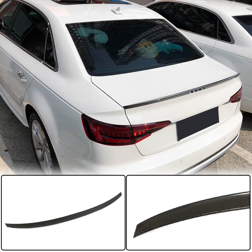 Audi A4 Sline S4 B9 B9.5 Sedan 2017-2023 Rear Trunk Spoiler Carbon Fiber-Ahacarbon