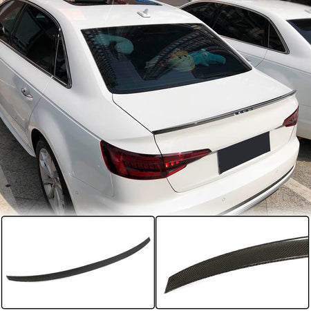 Audi A4 Sline S4 B9 B9.5 Sedan 2017-2023 Rear Trunk Spoiler Carbon Fiber-Ahacarbon