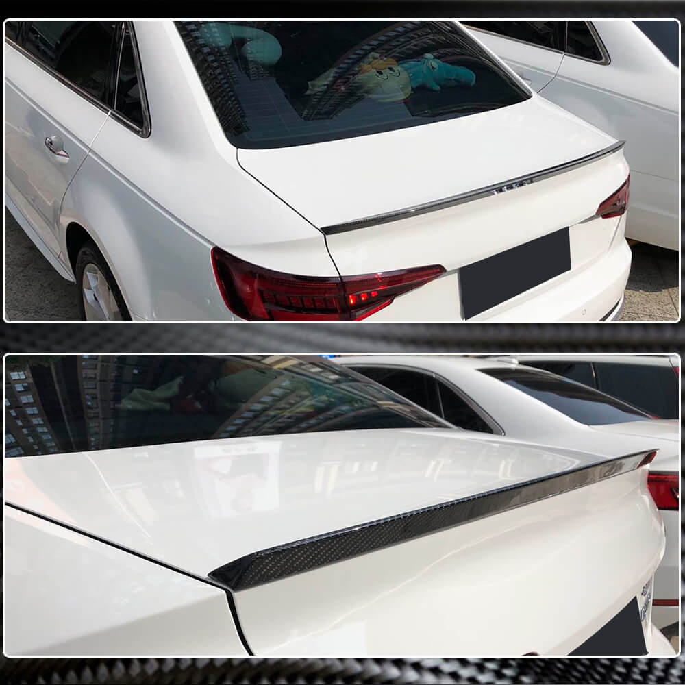 Audi A4 Sline S4 B9 B9.5 Sedan 2017-2023 Rear Trunk Spoiler Carbon Fiber-Ahacarbon