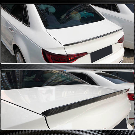 Audi A4 Sline S4 B9 B9.5 Sedan 2017-2023 Rear Trunk Spoiler Carbon Fiber-Ahacarbon