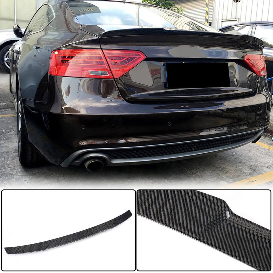 Audi A5 Sline S5 B8.5 Sportback 2012-2016 Rear Trunk Spoiler Carbon Fiber-Ahacarbon