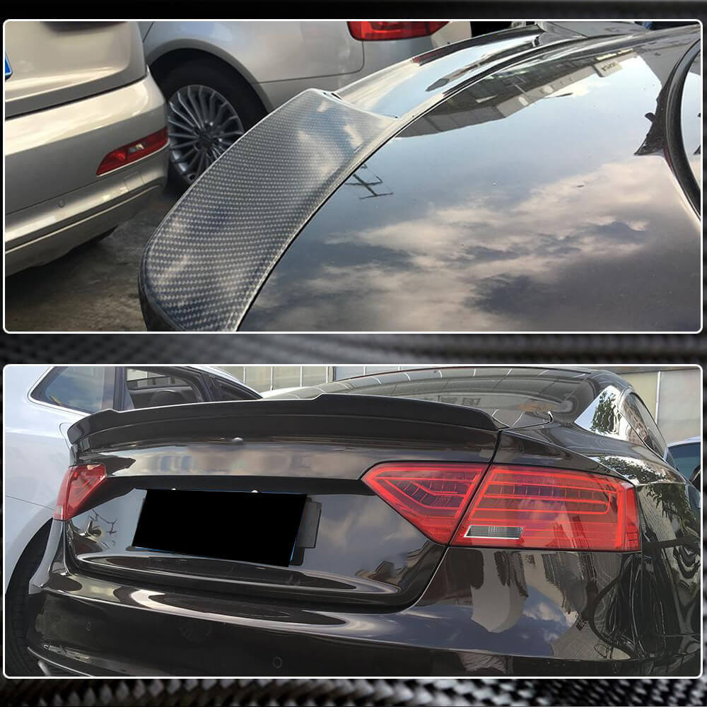 Audi A5 Sline S5 B8.5 Sportback 2012-2016 Rear Trunk Spoiler Carbon Fiber-Ahacarbon