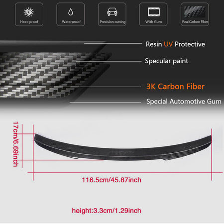 Audi A5 Sline S5 B8.5 Sportback 2012-2016 Rear Trunk Spoiler Carbon Fiber-Ahacarbon