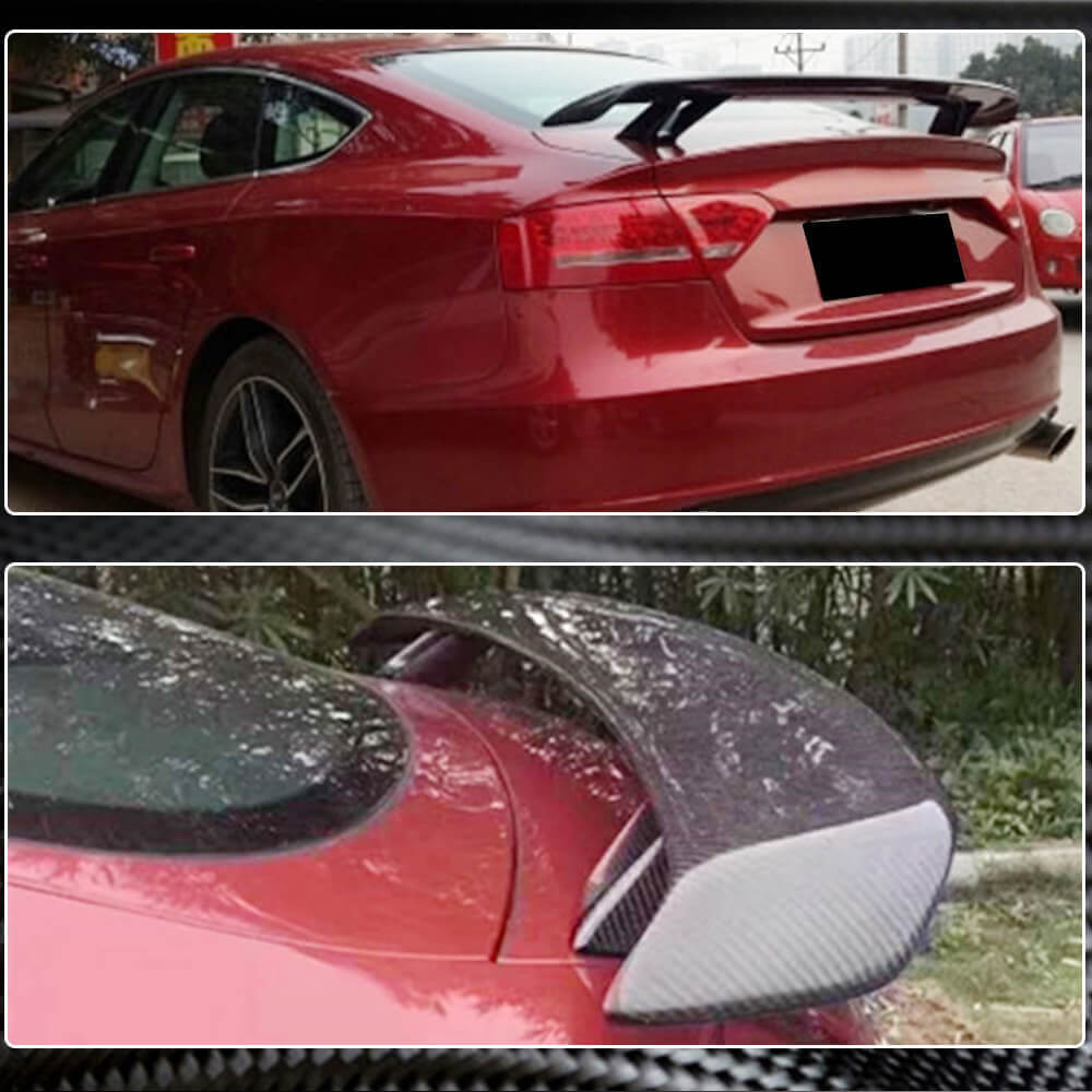 Audi A5 B8 A6 C6 A7 S7 RS7 TT MK2 8J TTS 2008-2011 Rear Trunk Spoiler Carbon Fiber-Ahacarbon
