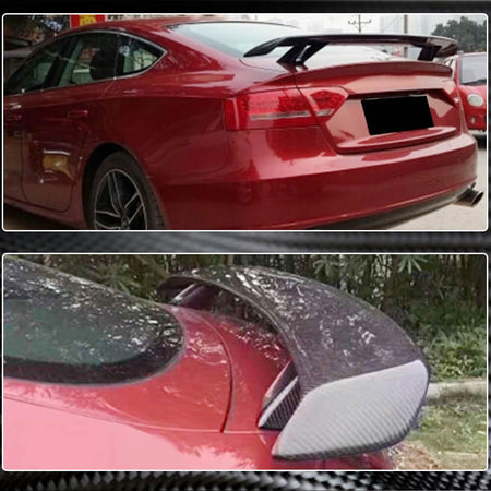 Audi A5 B8 A6 C6 A7 S7 RS7 TT MK2 8J TTS 2008-2011 Rear Trunk Spoiler Carbon Fiber-Ahacarbon