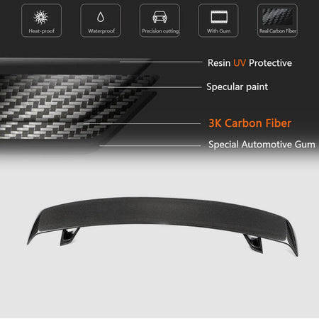 Audi A5 B8 A6 C6 A7 S7 RS7 TT MK2 8J TTS 2008-2011 Rear Trunk Spoiler Carbon Fiber-Ahacarbon