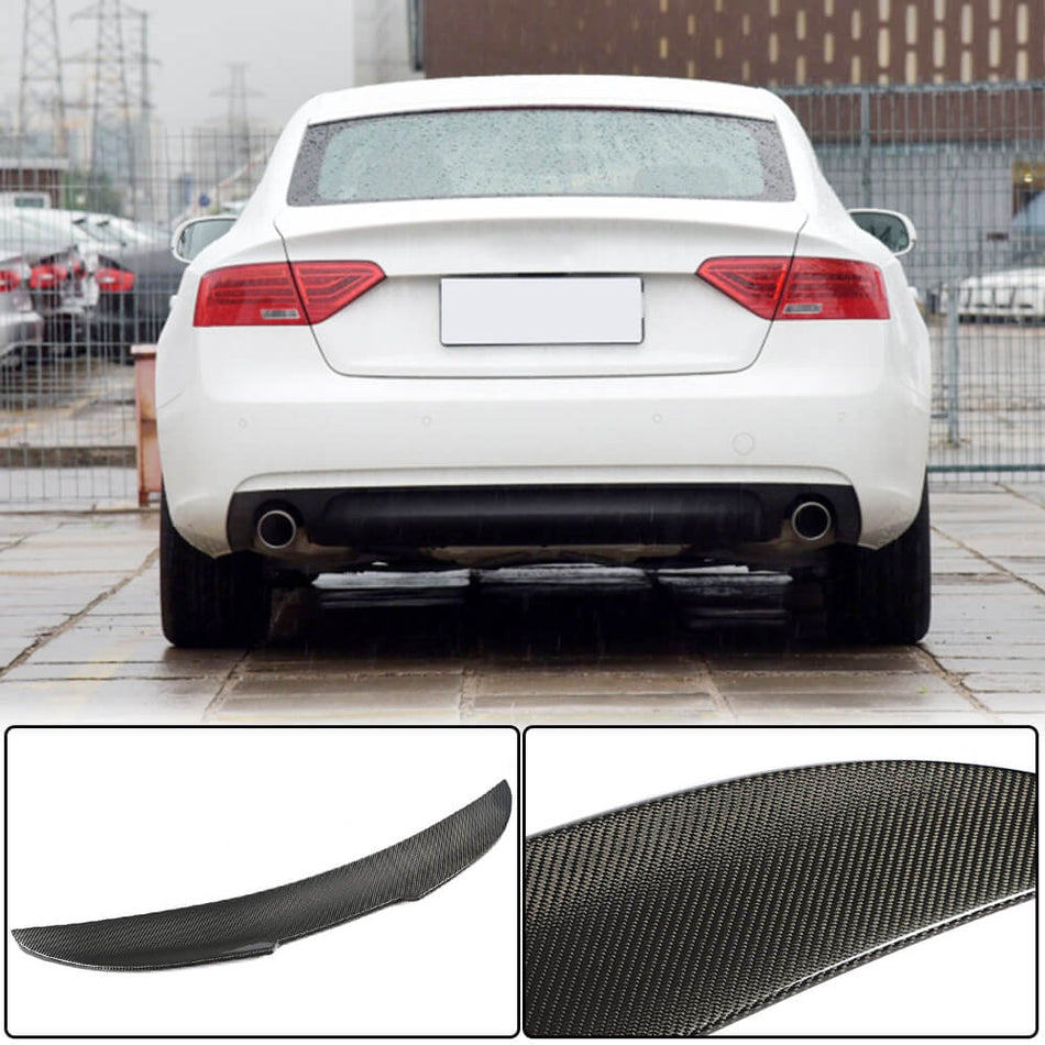 Audi A5 B8 B8.5 8T Sportback 2009-2016 Rear Trunk Spoiler Carbon Fiber-Ahacarbon